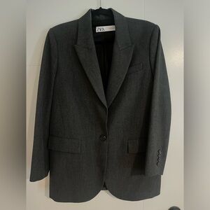 Zara Charcoal Blazer, 100% viscose, size medium